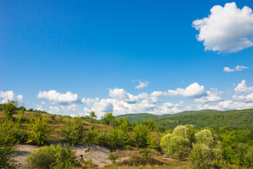 Rural summer landscape. Crimea