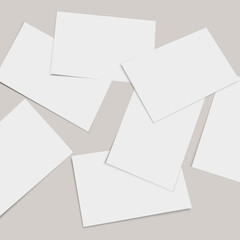 Vector blank paper cards mock up. stock illustration.