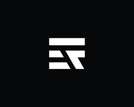 Creative and Minimalist Letter EF Logo Design Icon, Editable in Vector Format in Black and White Color