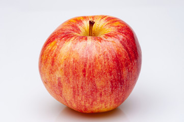 Ripe red apple isolated on white