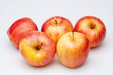 Ripe red apple isolated on white