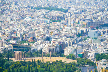 Naklejka premium Urban Athens view from top Mount Lycabettus