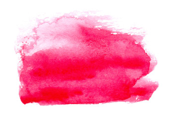 Abstract pink watercolor background hand painted. 