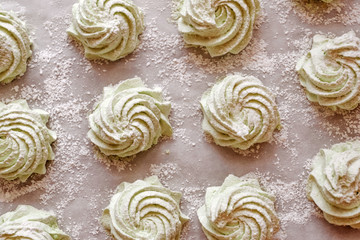 Homemade banana yellow marshmallows. Caring for children's health, healthy dessert.