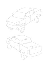 40 ピックアップトラック 02 外観_テクニカルイラスト