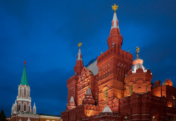 State Historical Museum on Red Square at night