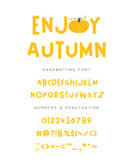 Enjoy autumn font.