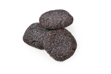 Fototapeta premium Chocolate cookies isolated on white background.