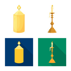 Vector illustration of relaxation and flame logo. Set of relaxation and wax stock vector illustration.