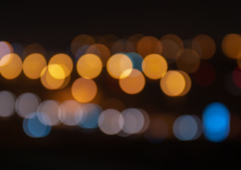 Bokeh from traffic car lights, Saudi Arabia