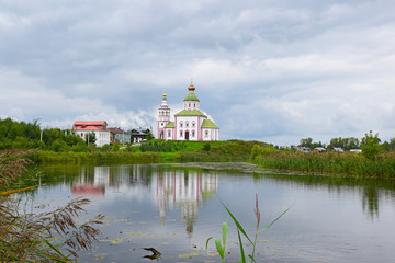 The Church of Elijah the Prophet on Ivanova hill was built in 1744 by order of Metropolitan Hilarion of Suzdal. Suzdal, Russia, August 2019.