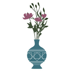 Vector illustration of a bouquet of flowers in a vase
