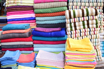 pile of colorful fabrics