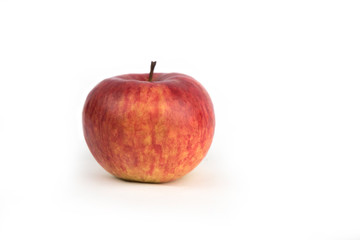 Fresh red apple isolated on white background with clipping path