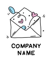 Email, Envelope, Mail, Message, Sent Business Logo Template. flat style isolated on the white background. Our Services Icon Web card Template. Mail symbol for your web site design