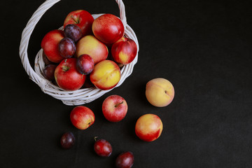 various fruits in a basket