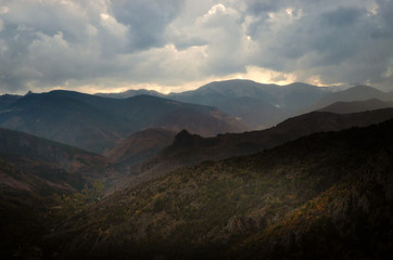 Fototapeta na wymiar View of the Pontic Mountains near the city of Torul, Gumushane province in the Black Sea region of Turkey
