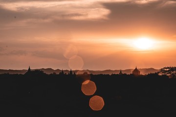 バガンの夕焼け