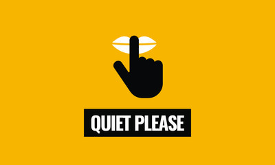 Quiet Please Vector Sign Board