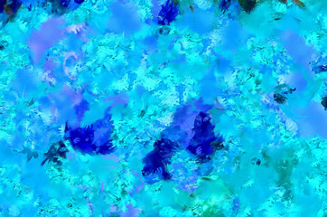 Naklejka na ściany i meble Abstract brush painted background, colorful texture pattern, digital oil technique imitation. Creative art wallpaper. Big splashes and strokes on canvas.