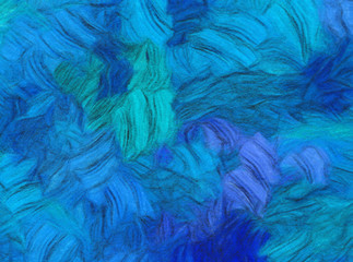 Obraz premium Abstract brush painted background, colorful texture pattern, digital oil technique imitation. Creative art wallpaper. Big splashes and strokes on canvas.