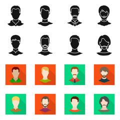 Isolated object of professional and photo logo. Set of professional and profile stock vector illustration.