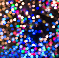 abstract blurred of blue and silver glittering shine