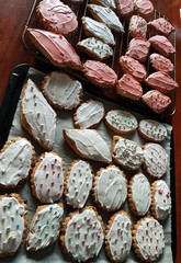 Photo of homemade papassini. Traditional Sardinian sweets.