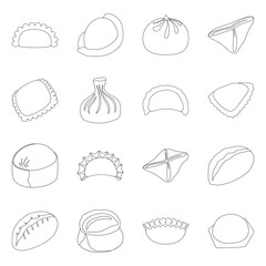 Vector illustration of food and dish symbol. Collection of food and cooking vector icon for stock.