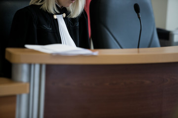 judge in courtroom of the Russian Federation