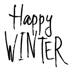 Happy Winter - Winter season festive hand drawn inscriptiont