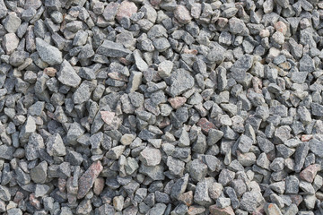 Gray crushed stone close-up pattern.