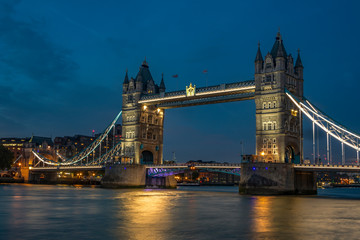 The Tower Bridge, blue hour London, UK