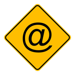 E-mail symbol und Schild