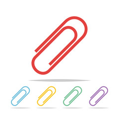 Paper clips icon vector isolated