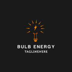 bulb lamp energy logo design