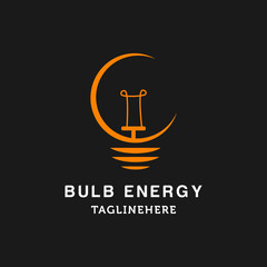 bulb lamp energy logo design