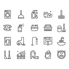 Cleaning icon set.Vector illustration
