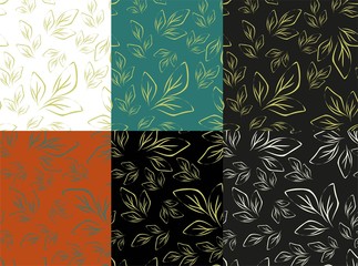Vintage sheets, great design for any purposes. Vector template set. Seamless floral wallpaper. Beautiful seamless pattern for decorative design. Vintage vector card