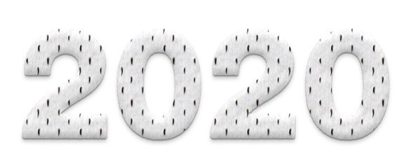 New year number 2020 from fur for design