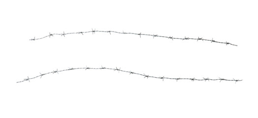 new Coiled barbed wire isolated on white background