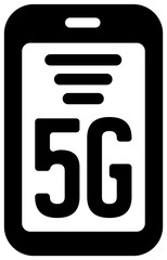 5G (Next-generation high-speed communication) vector flat icon / smartphone