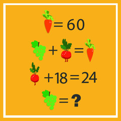 Counting games for kids and adults. Educational math game. Result. Crossword for social networks. Rebus. Riddle for the mind. Riddle with numbers. Vector