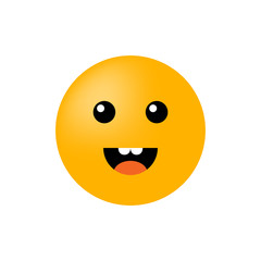 Fototapeta premium Emoticon face isolated on white background. Smiley icon. Vector smile