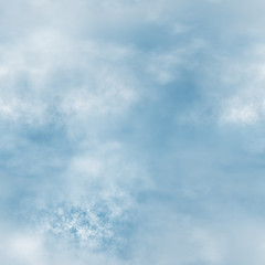 Fototapeta premium White clouds and blue sky seamless stock illustration.