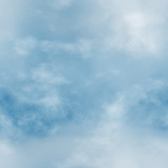 White clouds and blue sky seamless stock illustration.