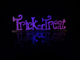 Trick or Treat Sign with Reflective Surface