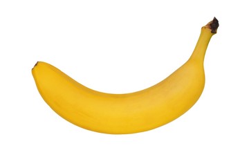 Banana on white background