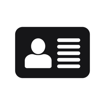 Employee clerk card, vcard vector icon illustration for graphic design, logo, web site, social media, mobile app, ui 