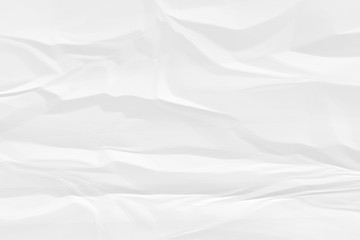 Fototapeta premium crumpled white paper background close up